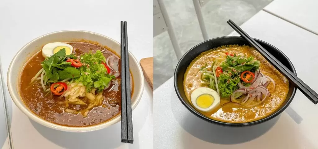 Penang Asam Laksa and Lemak Laksa at Laksamana